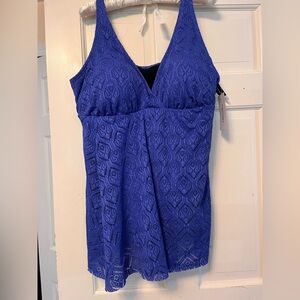 Swimsuits For All Royal Blue Lace swimsuit